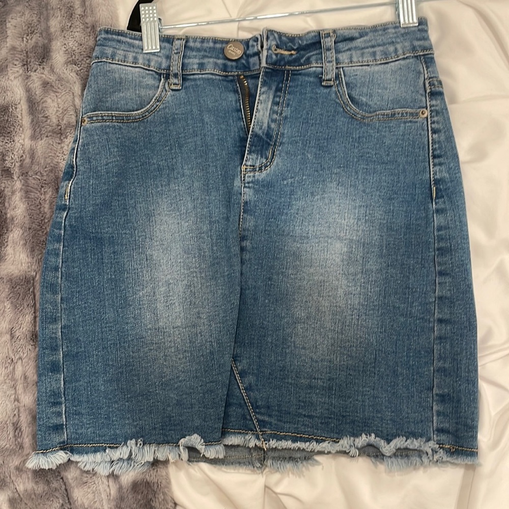 Jean mini skirt